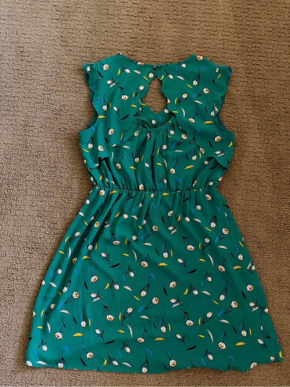 41 Hawthorn Teal Floral Sleeveless Dress - Picture 4 of 5